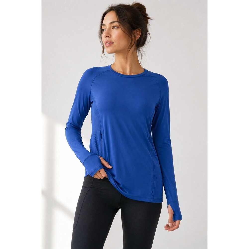 Spyder Women's Crewneck Base Layer Active Top with Ribbed Side Panels , XL